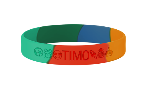Beachvibes SOS armband kind met naam en telefoonnummer