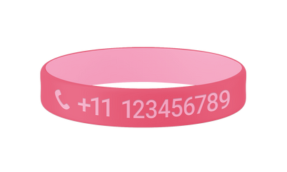 Teaberry Rose SOS armband kind met naam en telefoon
